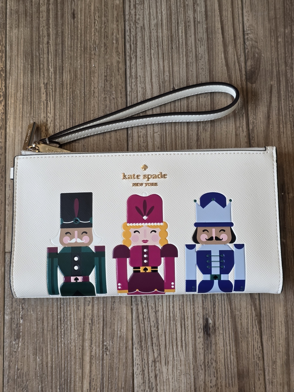 Kate Spade Novelty "Oh What Fun!" Nutcracker Double Zip Wristlet